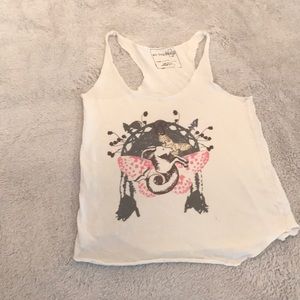 Free people ivory cotton tank